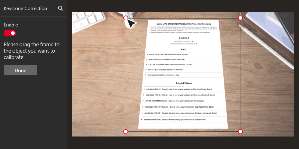 camengine-keystone-correction